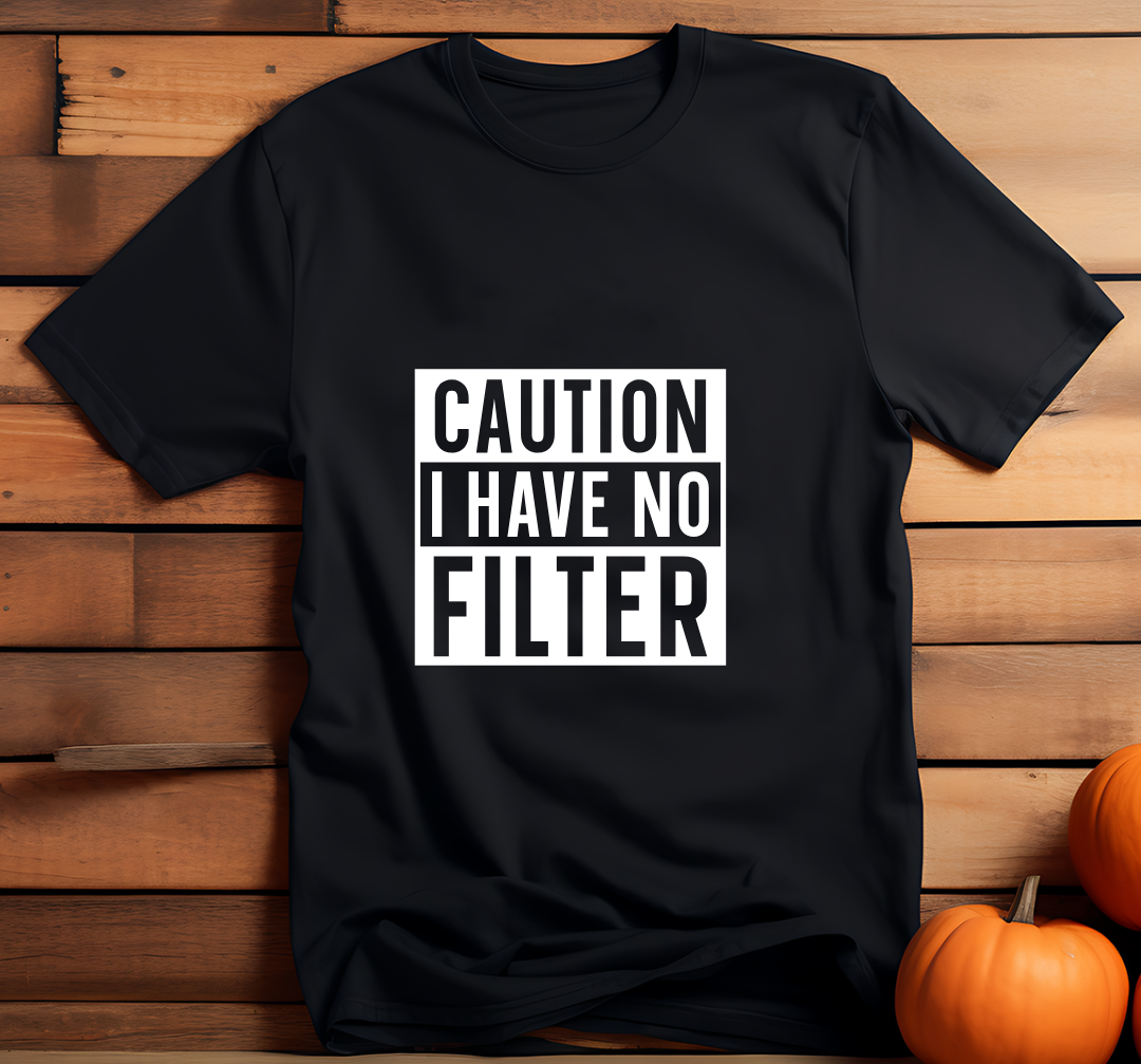 Caution no filter (Black)